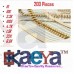 OkaeYa 200 Pieces 8 Values Assorted Mixed Carbon Film Resistors Lot 5 Percent 0.25W Resistor Kit